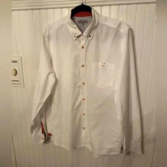 Ted Baker London 100% Cotton White Oxford Button Up Size 5 - Picture 1 of 14